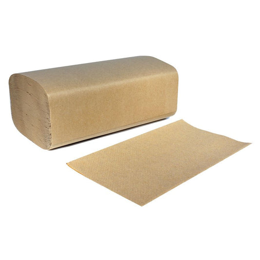 Singlefold Kraft Paper Towels – 250 Sheets per Pack