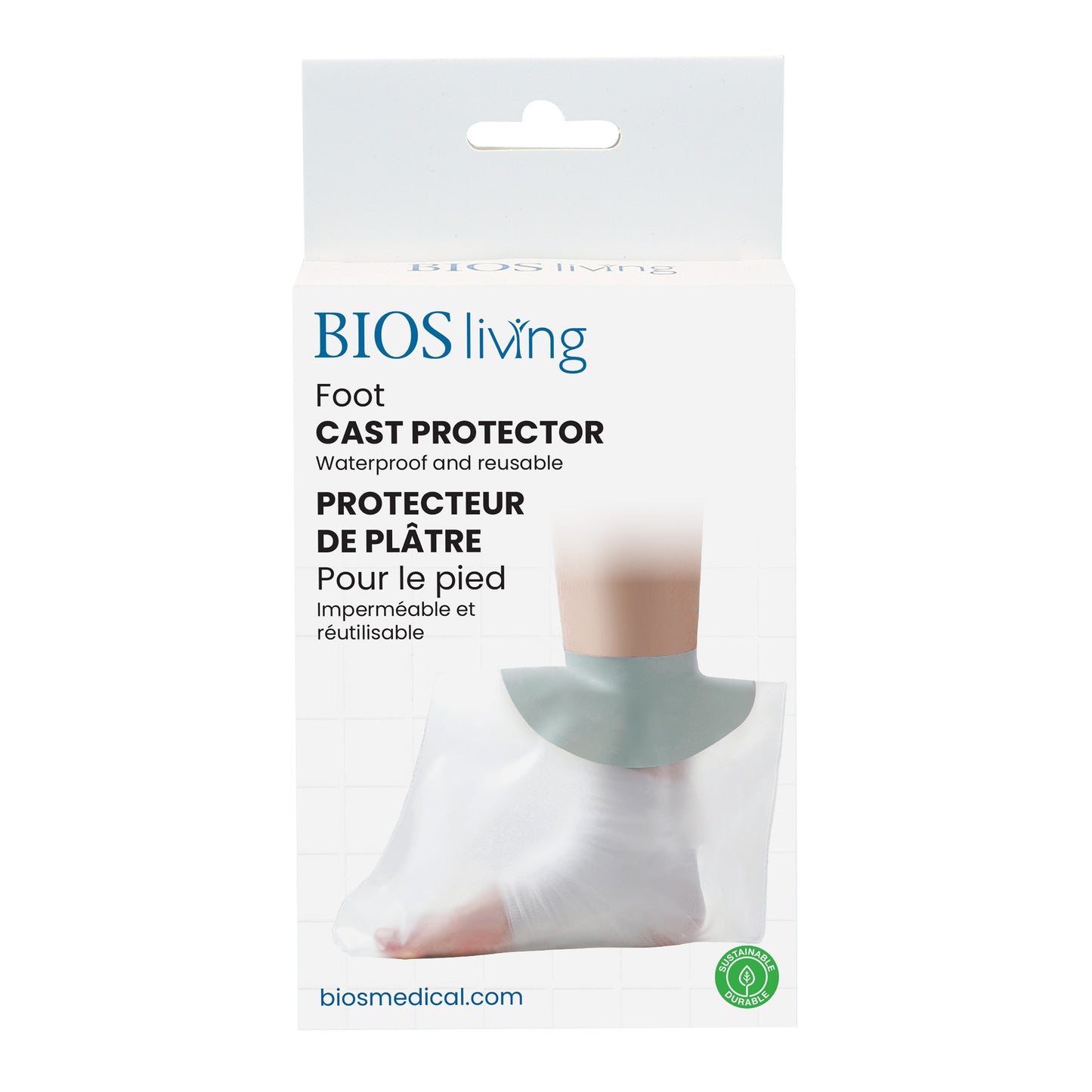 BIOS Waterproof Reusable Cast Protector for Foot
