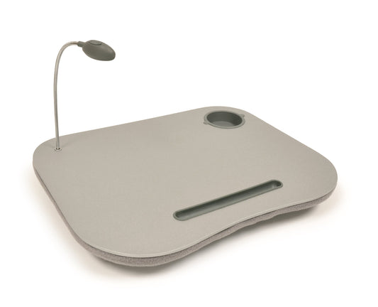 BIOS Living Portable Lap Desk with LED Gooseneck Lamp and Beverage Holder