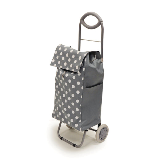 BIOS Living Foldable Rolling Shopping Cart with Drawstring Bag