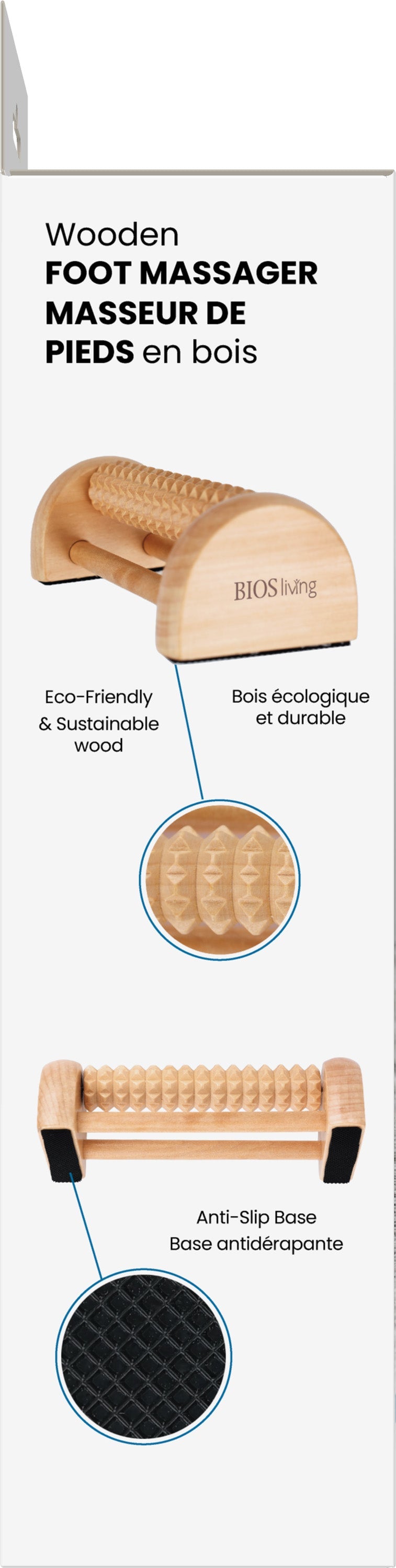 Wooden Massage Foot Roller & Cork Ball