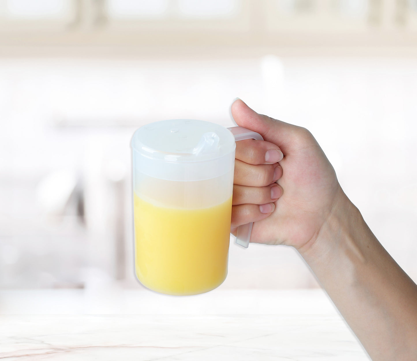 Large Handled Transparent Mug - 12 oz