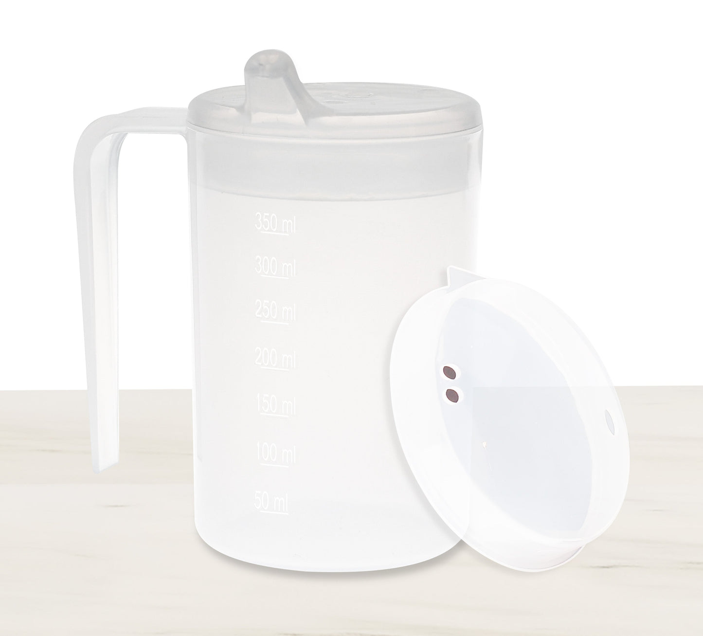 Large Handled Transparent Mug - 12 oz