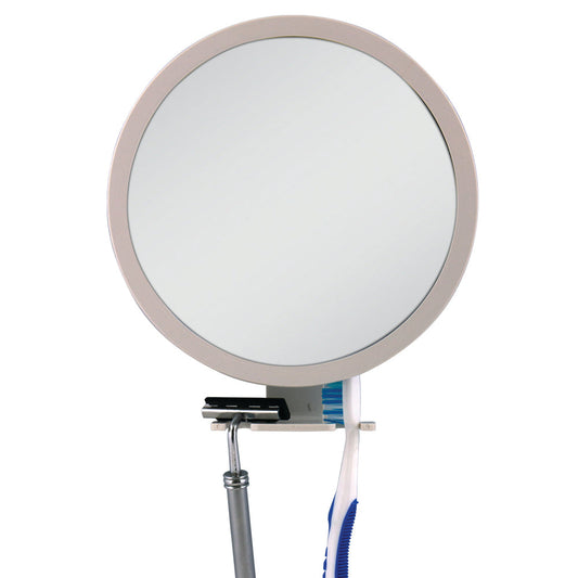 BIOS Living Z'FOGLESS Fog-Free Adjustable Shower Mirror with 1x–5x Magnification