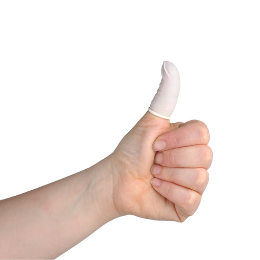 BIOS Latex Finger Cots for Wound Protection and Medication Application – Box of 144
