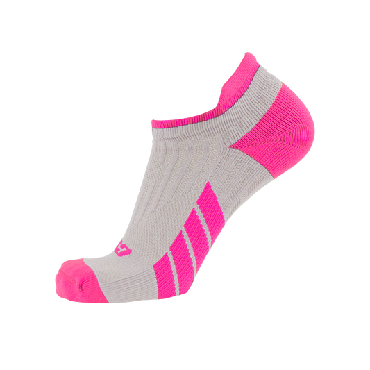 CSX X100 Pro Low Cut Ankle Socks Pink on Grey