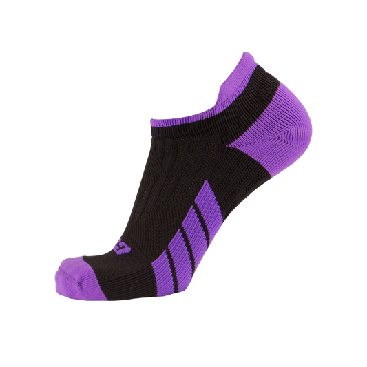 CSX X100 Pro Low Cut Ankle Socks Purple on Black