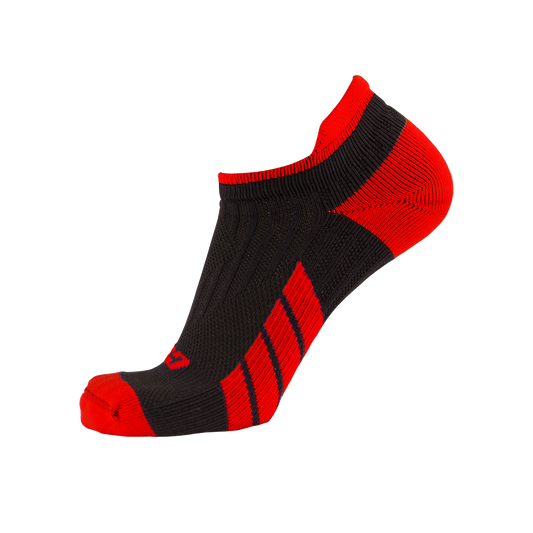 CSX X100 Pro Low Cut Ankle Socks Red on Black