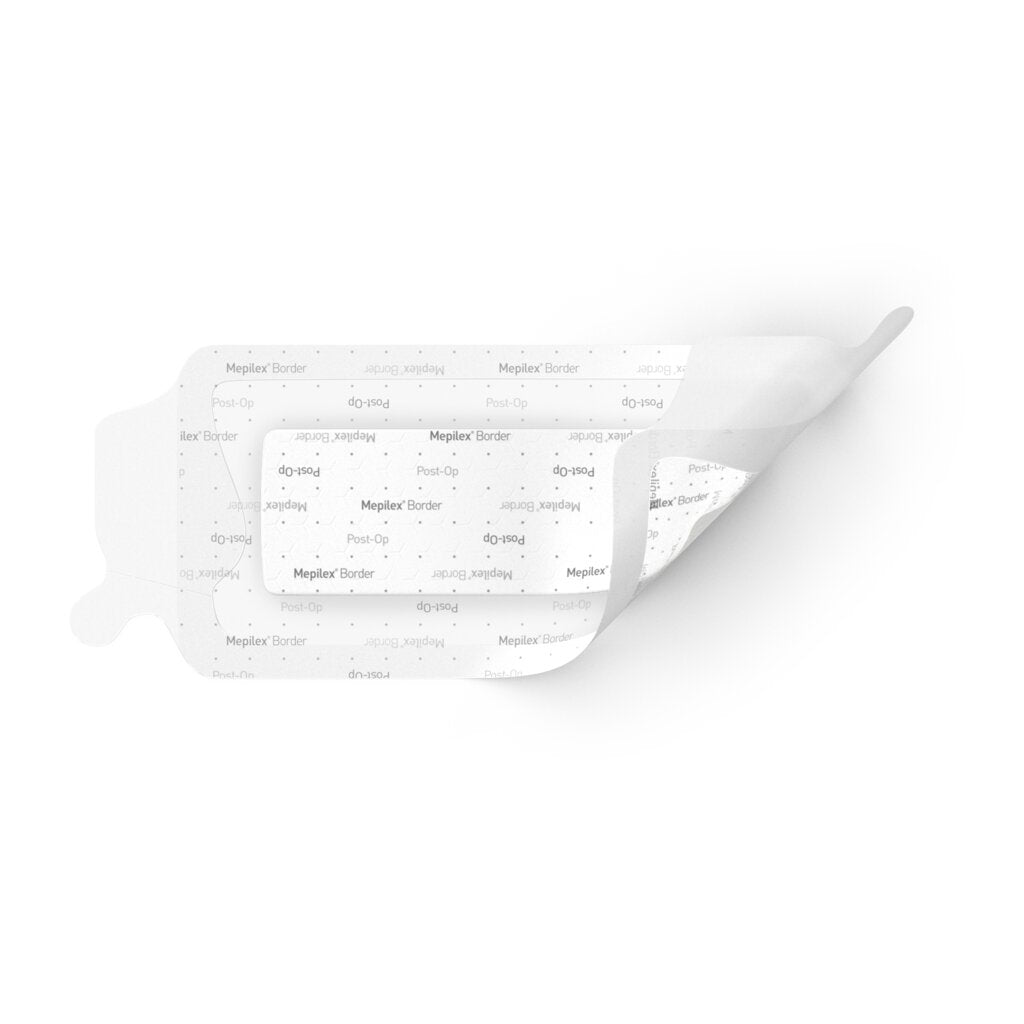 Mepilex Border Post-Op Self Adhesive Absorbent Foam Dressing With Safetac& Flex Innovation 10Cm X 20
