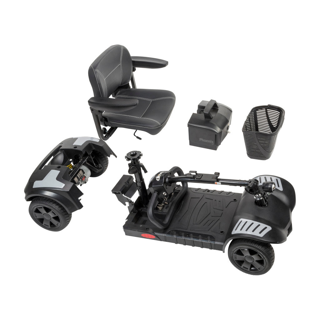 Phoenix LT 4-Wheel Mobility Scooter – 350 lb Capacity, Disassembles into 5 Pieces