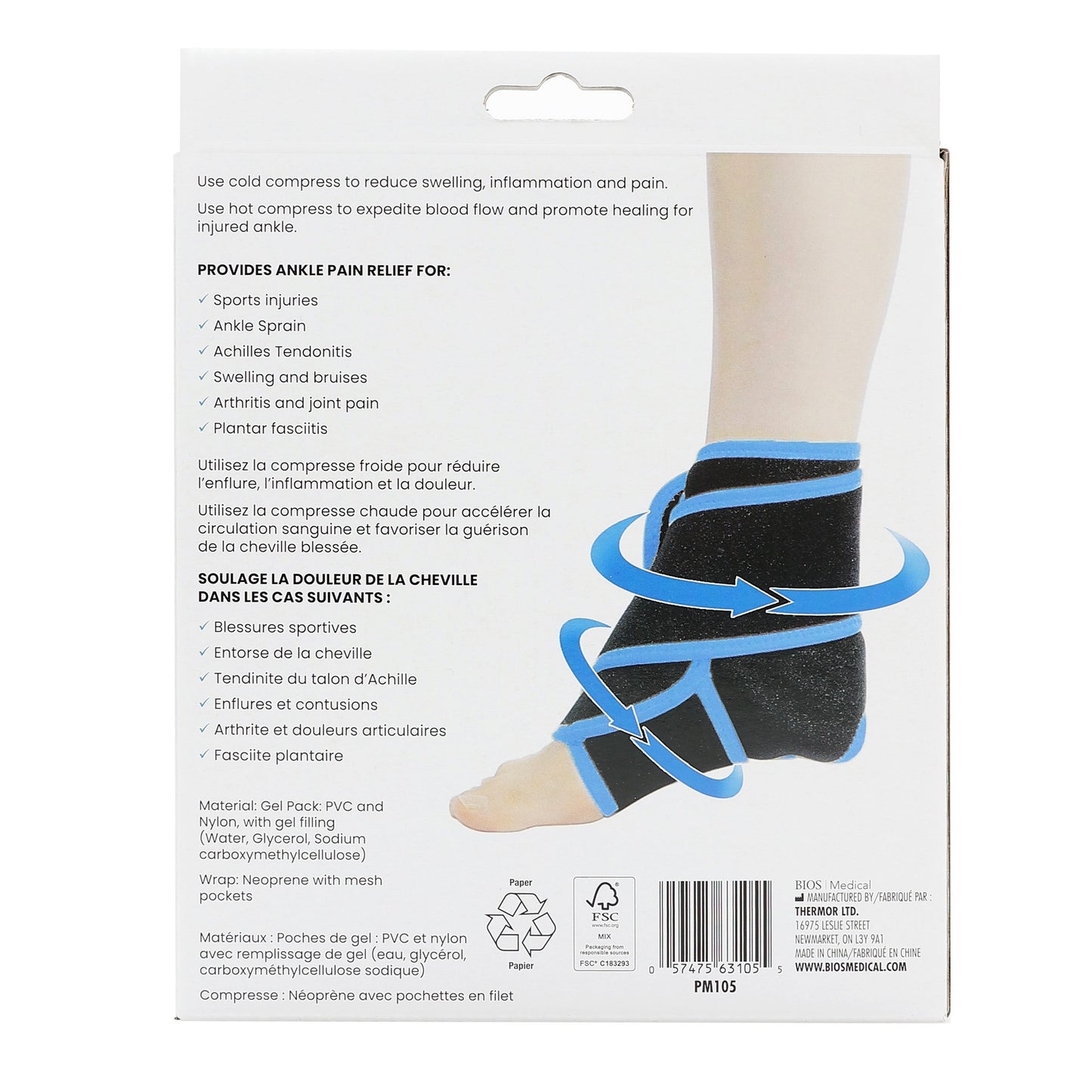 Ankle Cold & Hot Wrap Rest and Recover