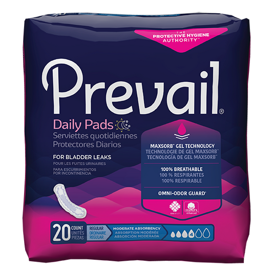 Prevail Moderate Absorbency Bladder Control Pads