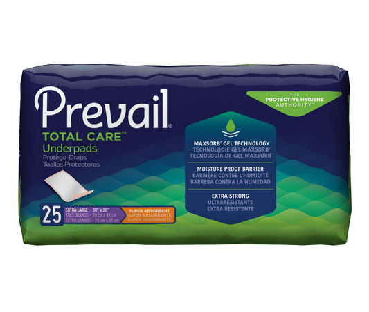 Prevail Super Absorbent Underpad - Clear Bag