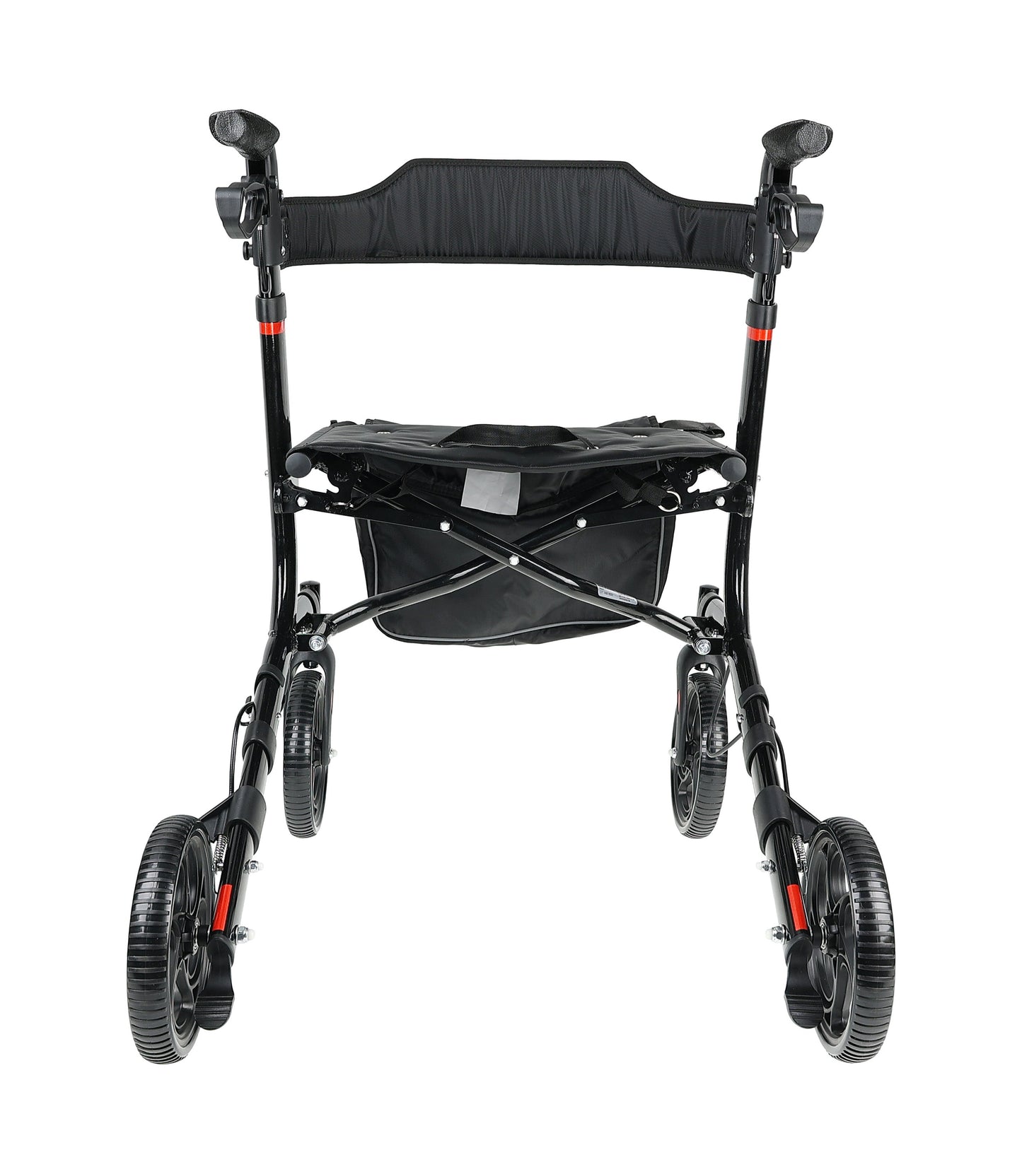 BIOS Living ONYX Rollator Low Height 19 Inches with Cross-Fold Frame and Messenger Bag