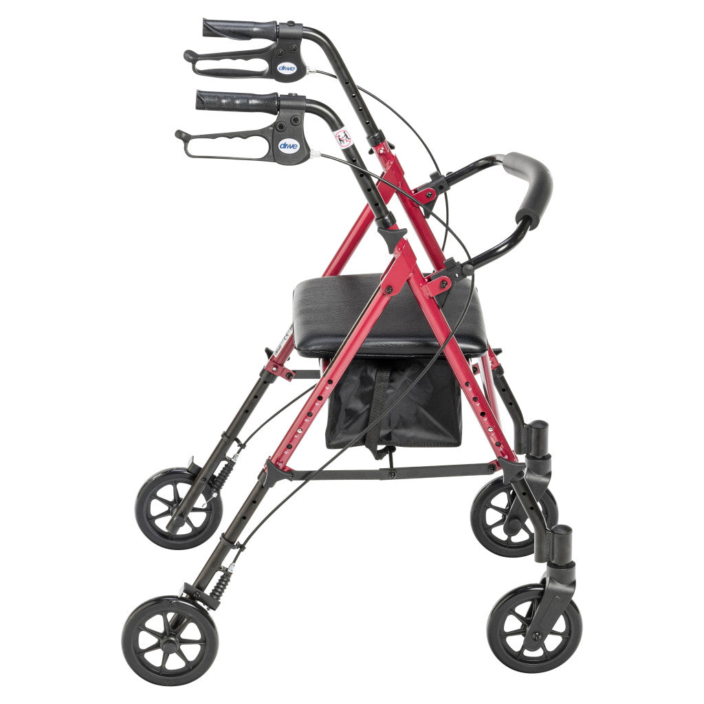 Adjustable Height Rollator, 6" Casters