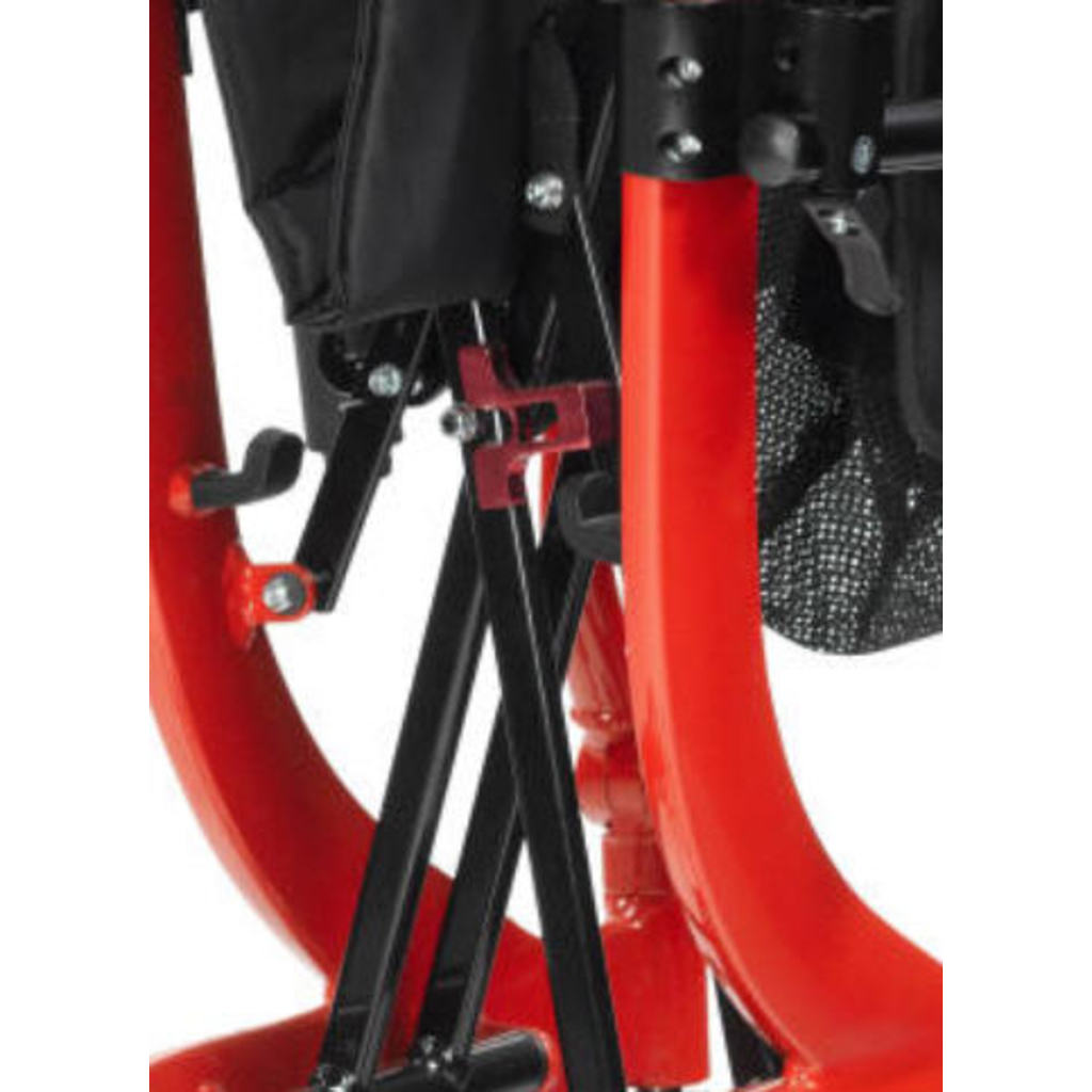 2-in-1 Rollator & Transport Wheelchair – Drive Medical Nitro Duet, 22 lb, Red