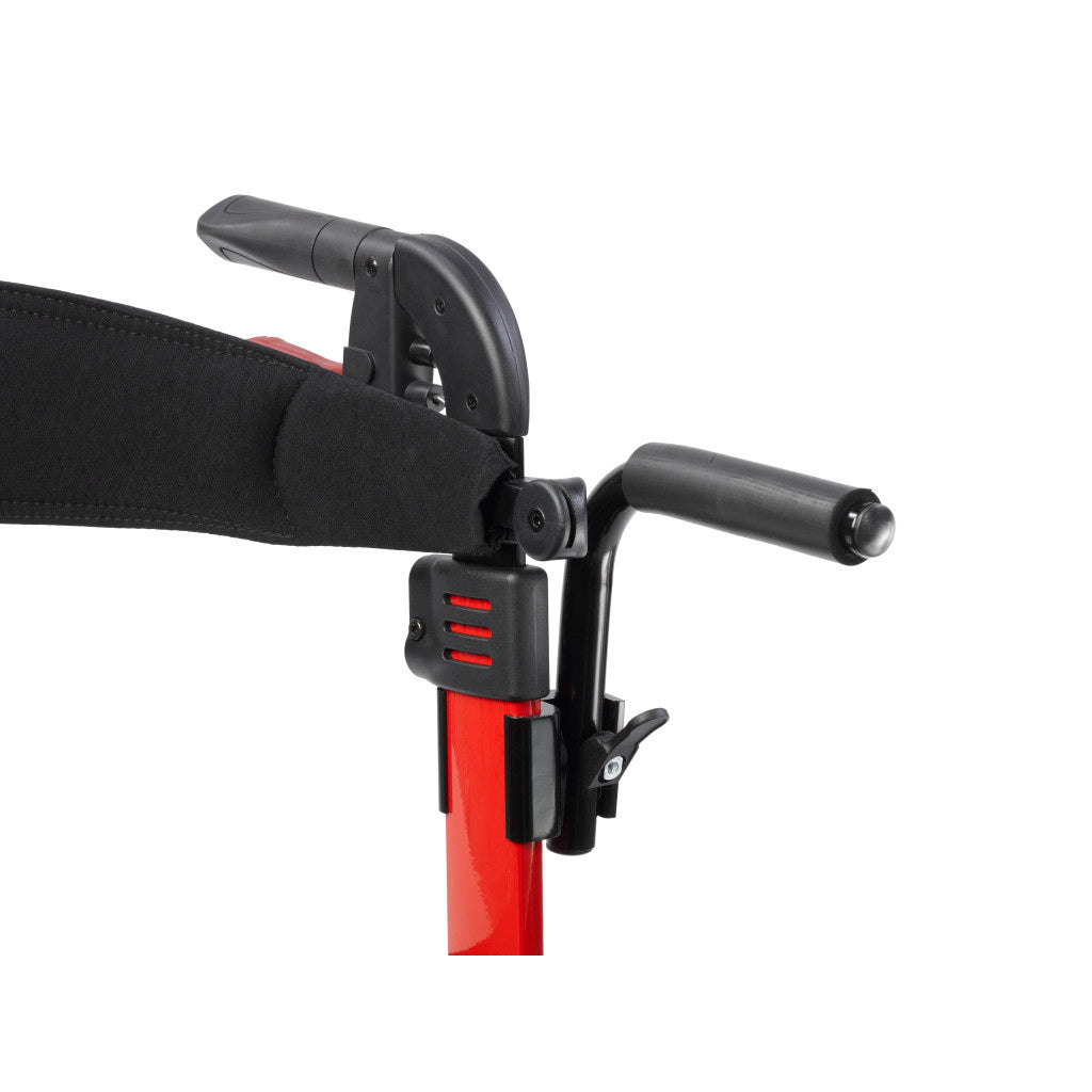 2-in-1 Rollator & Transport Wheelchair – Drive Medical Nitro Duet, 22 lb, Red