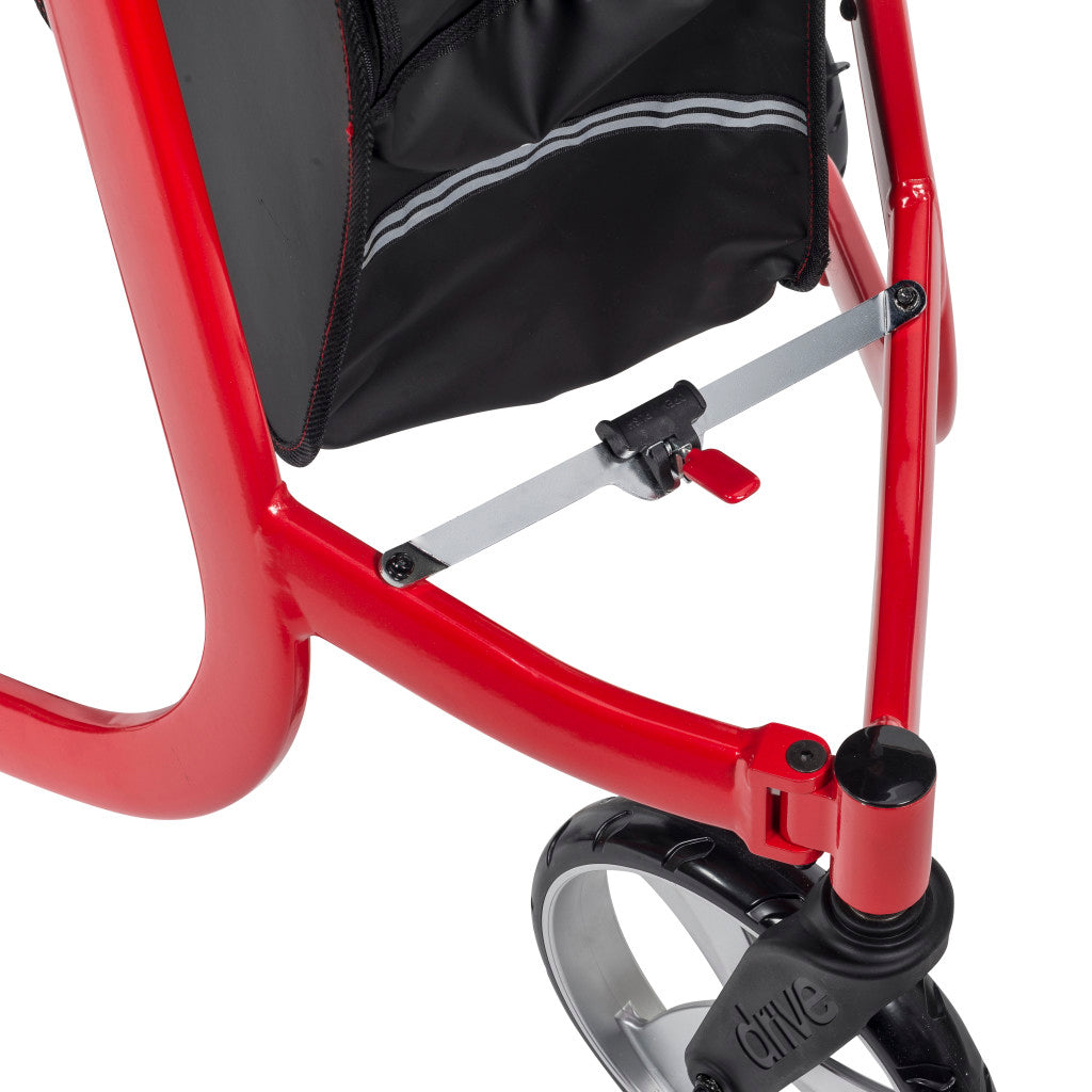3-Wheel Rollator – Drive Medical Nitro Euro Style, 12.7 lb, Antimicrobial Grips
