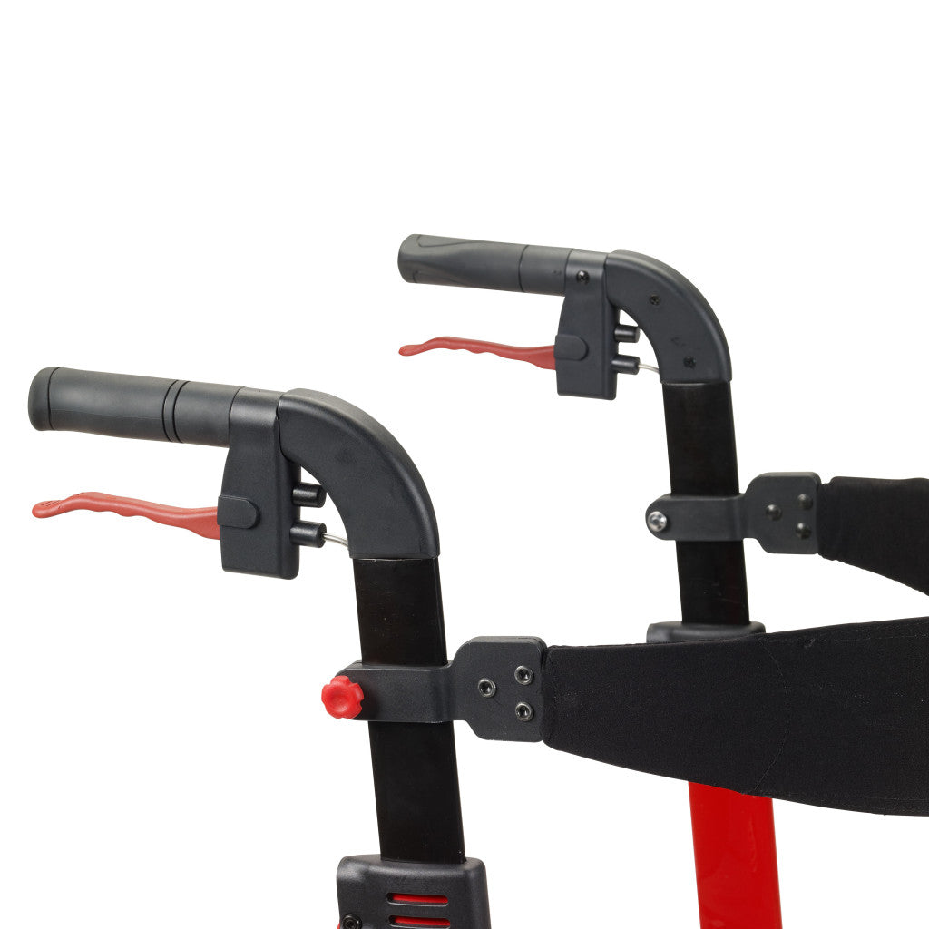 Drive Nitro Euro Style Rollator Walker – Red, 300 lb Capacity, 10" Wheels