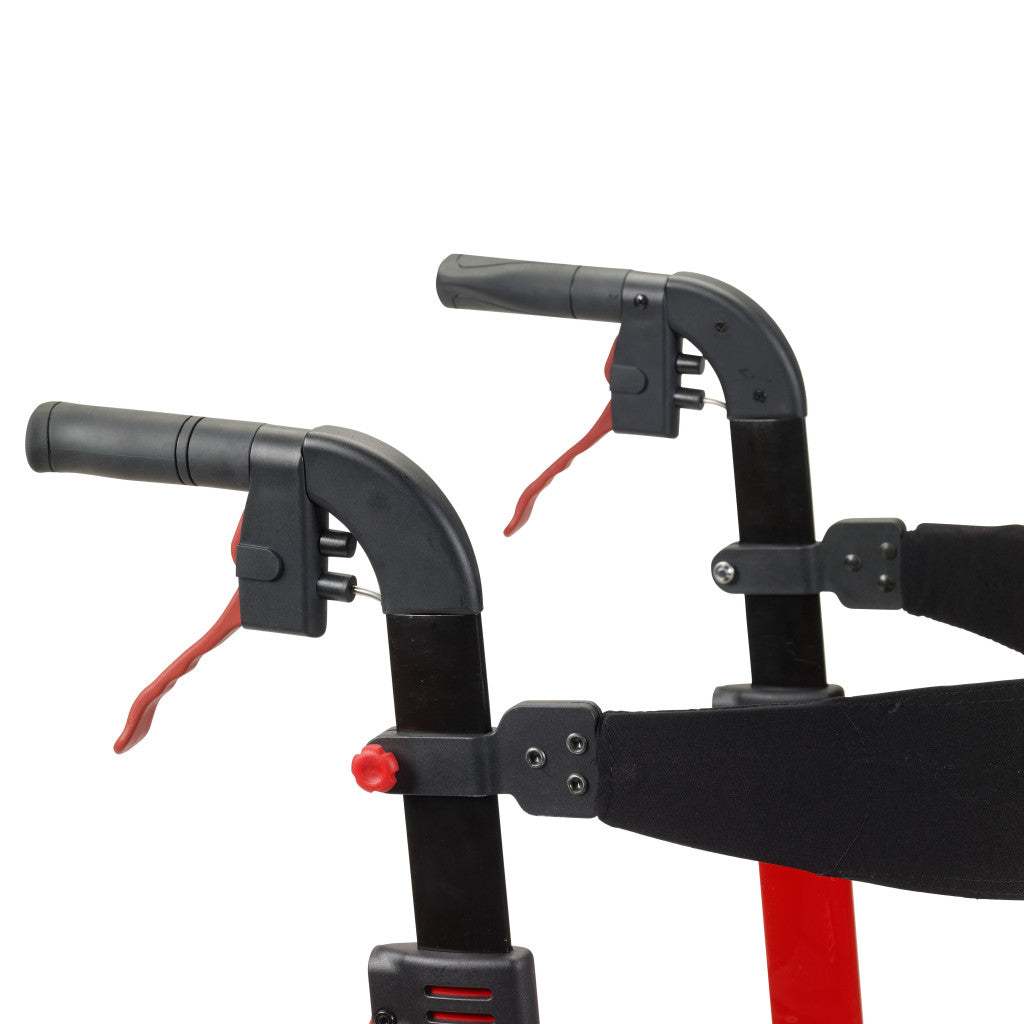 Drive Nitro Euro Style Rollator Walker – Red, 300 lb Capacity, 10" Wheels