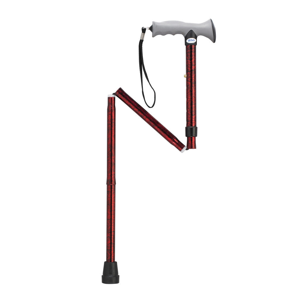 Aluminum Folding Canes with Gel Grip, Height Adjustable
