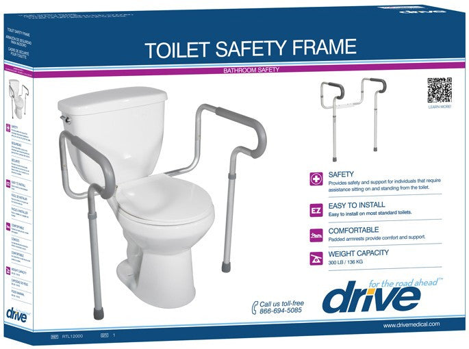 Toilet Safety Frame with Padded Armrests