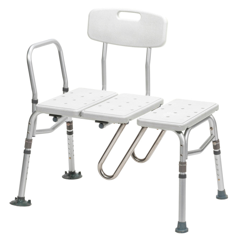 Drive Medical Splash Defense Transfer Bench with Curtain Guard – 400 lb Capacity
