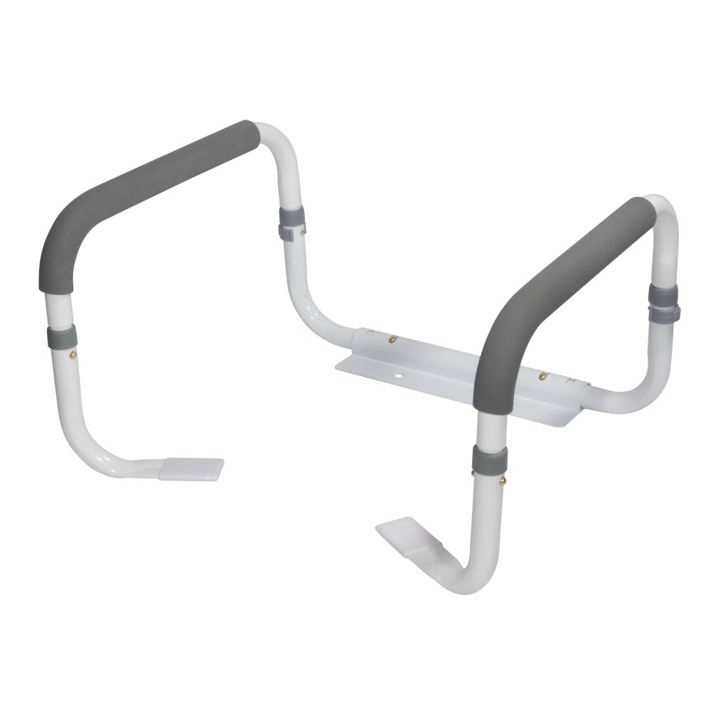 Toilet Safety Rail with Padded Handles – Drive Medical, Tool-Free, 300 lb Capacity
