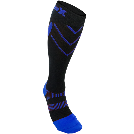 CSX 20-30 mmHg Compression Socks Royal Blue on Black