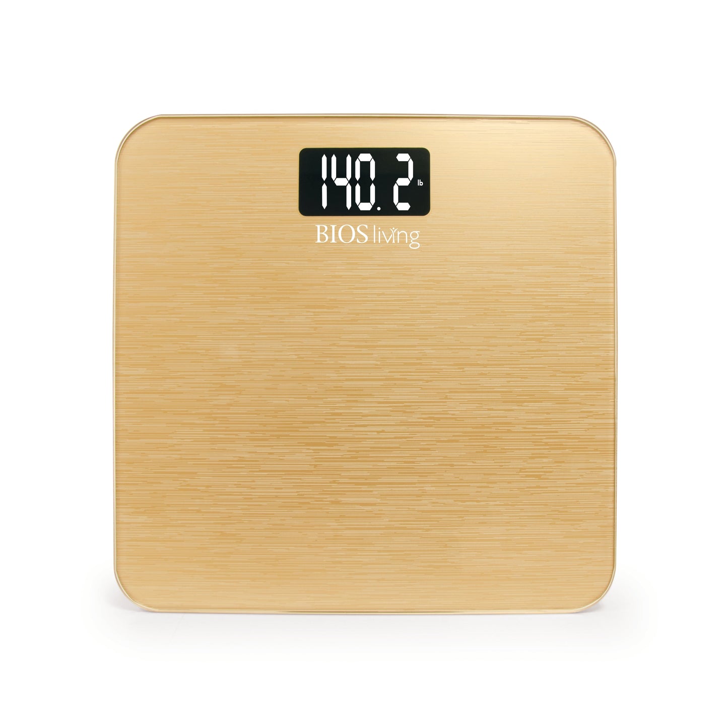 BIOS Living Gold Metallic Digital Bathroom Scale with Backlit Display