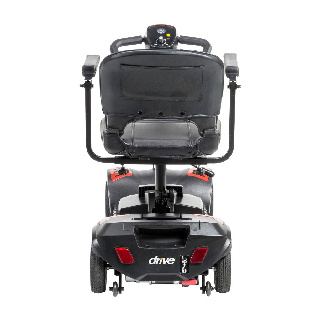 4-Wheel Compact Travel Scooter – Drive Medical Scout, 300 lb, 4 mph, 9–15 Mile Range, Tool-Free Disassembly