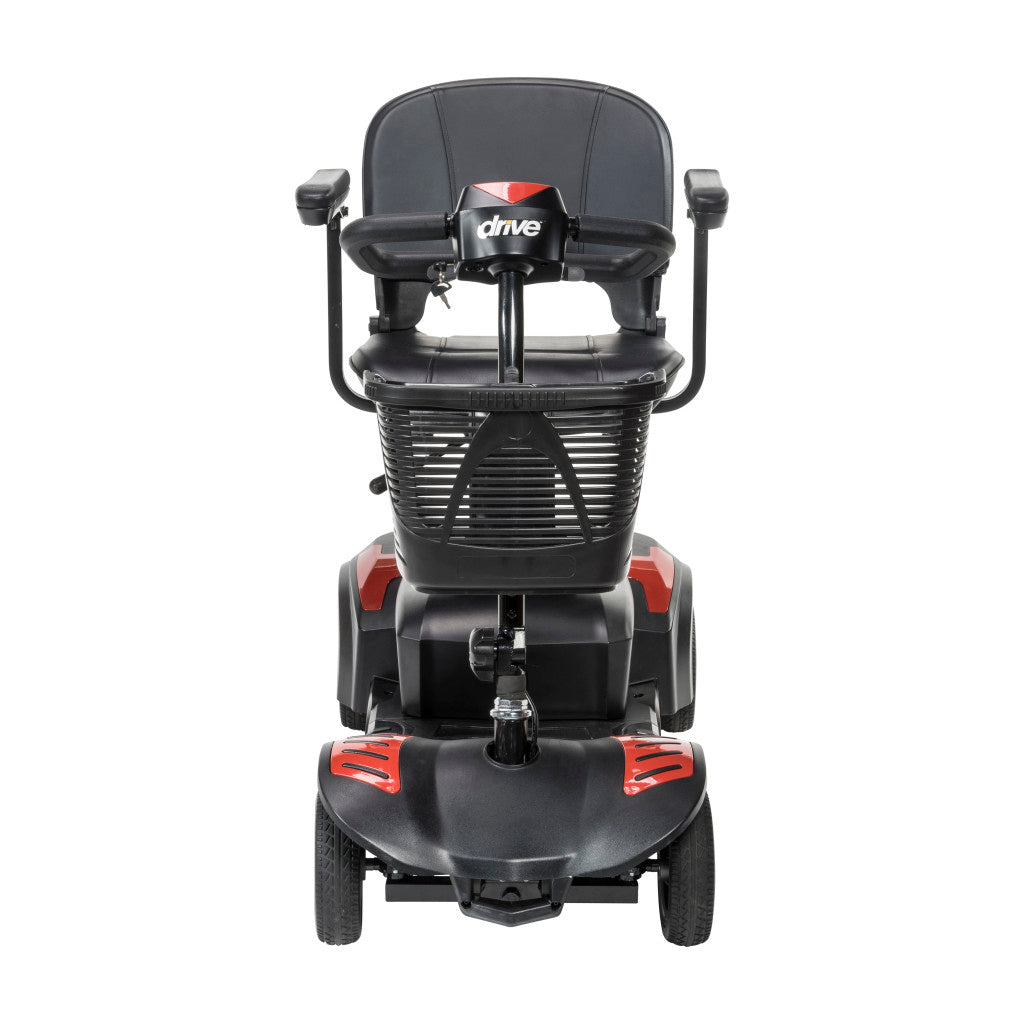 4-Wheel Compact Travel Scooter – Drive Medical Scout, 300 lb, 4 mph, 9–15 Mile Range, Tool-Free Disassembly