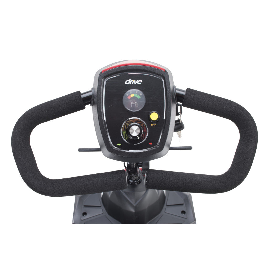 3-Wheel Compact Power Scooter – Drive Medical Scout, 300 lb, 4.25 mph, 9 Mile Range, Tight 45.5" Turn