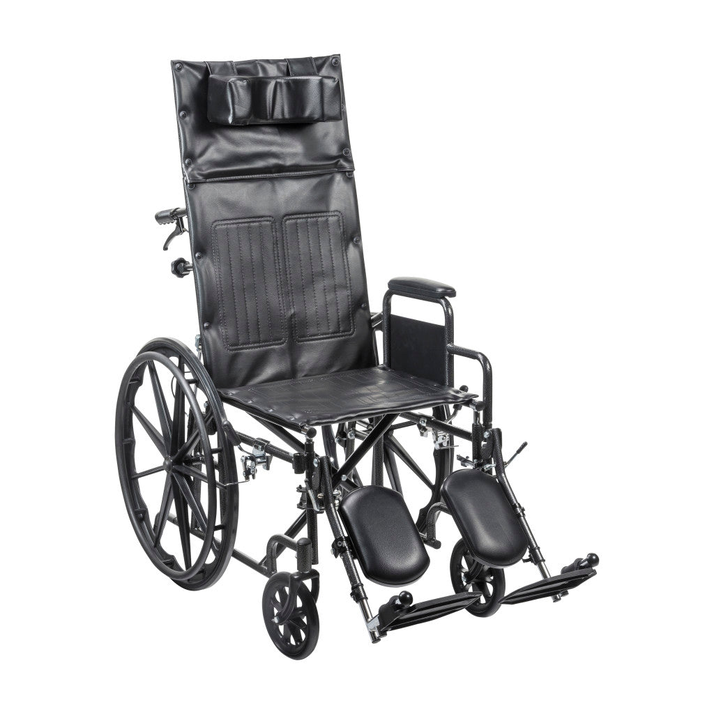 Silver Sport Recliner with Vinyl Upholstery