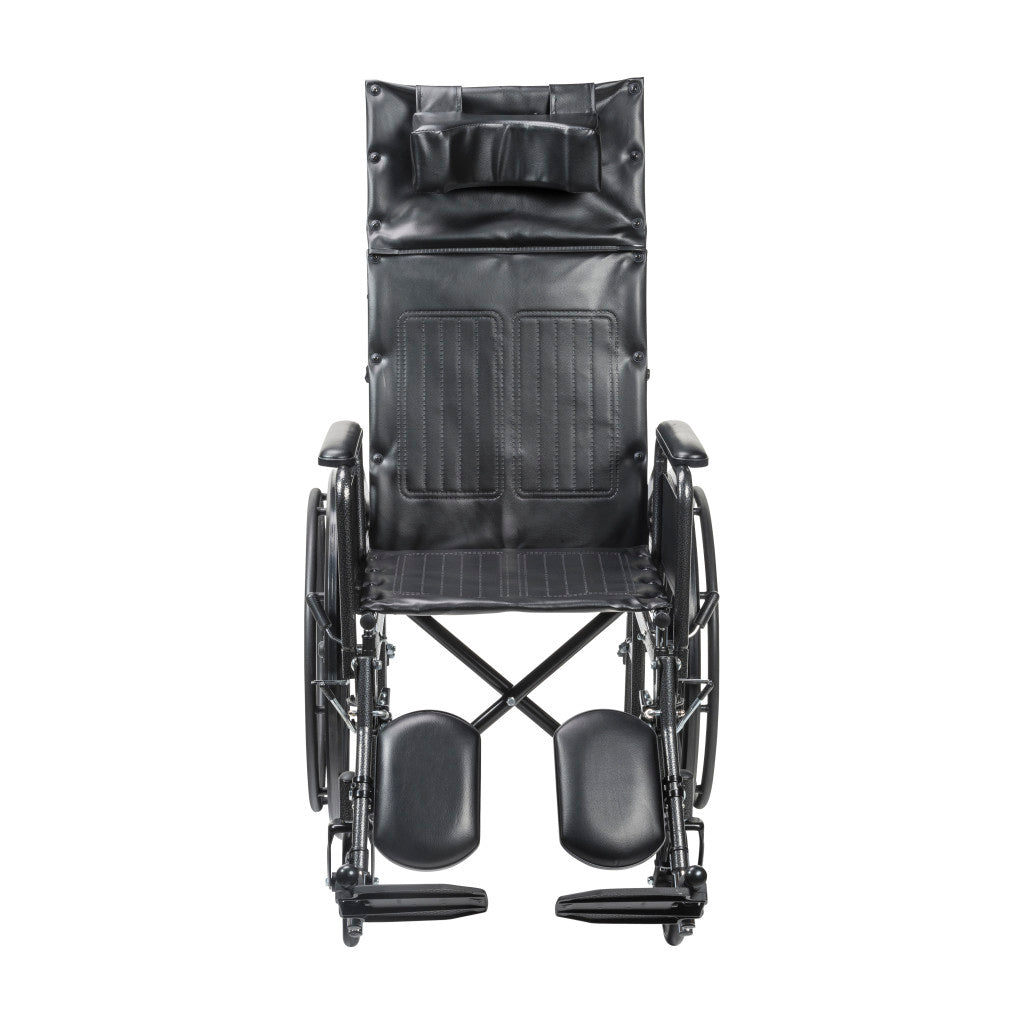 Silver Sport Recliner with Vinyl Upholstery