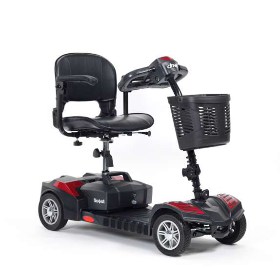 Drive Medical Scout Compact Travel Scooter, 4 wheel mobility scooter