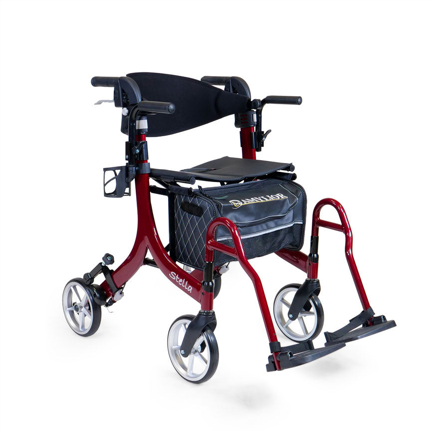 Stella Rollator – Lightweight Aluminum, 300 lb Capacity, 3 Seat Heights