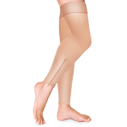Thigh High / Zipper Compression Stockings / Unisex
