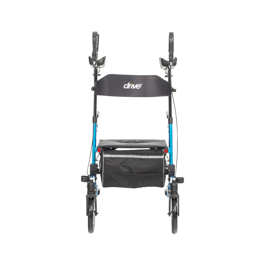 Upright Walker – Drive Medical Elevate, 300 lb, 10" Front Wheels, One-Hand Fold