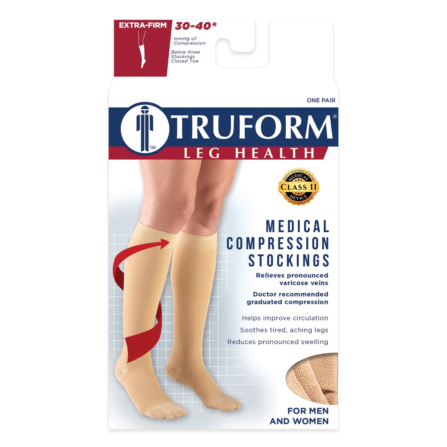 Medical Knee High Compression Stockings / Unisex / 8865 20-30 mmHg