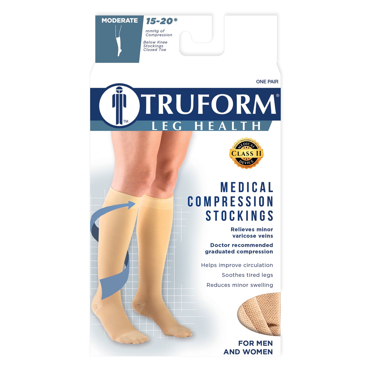 Medical Knee High Compression Stockings / Unisex / 8865 20-30 mmHg