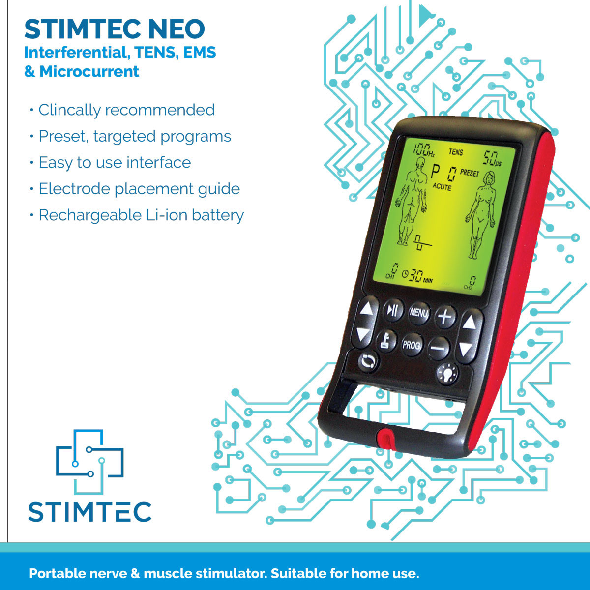 StimTec NEO TENS/EMS/IFC/Microcurrent Device