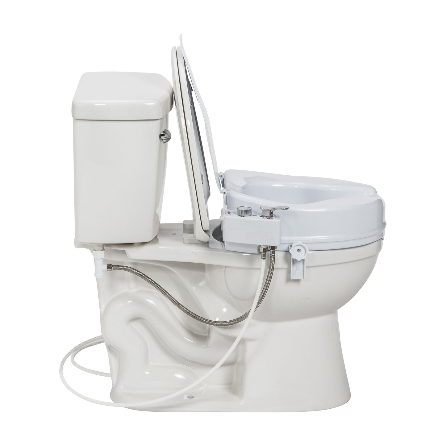 PreserveTech Raised Toilet Seat with Bidet, Ambient & Warm Water