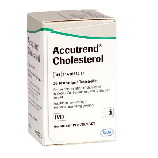 Test Blood Cholesterol Accutrend GC Strips (25/Bx)