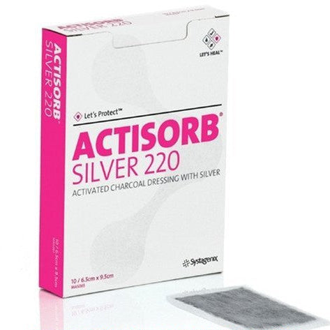 Actisorb Silver 220 Activated Charcoal Dressing With Silver 6.5Cm X 9.5Cm