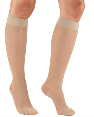 Airway Surgical Truform Ladies' Sheer Knee High Closed Toe Stockings 20-30 mmHg