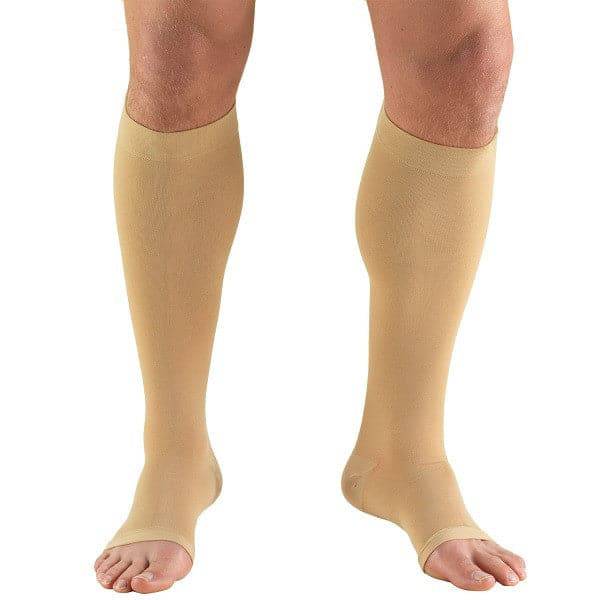 Airway Surgical Truform Compression Stockings Below Knee Open Toe Unisex 20-30 mmHg - One Pair