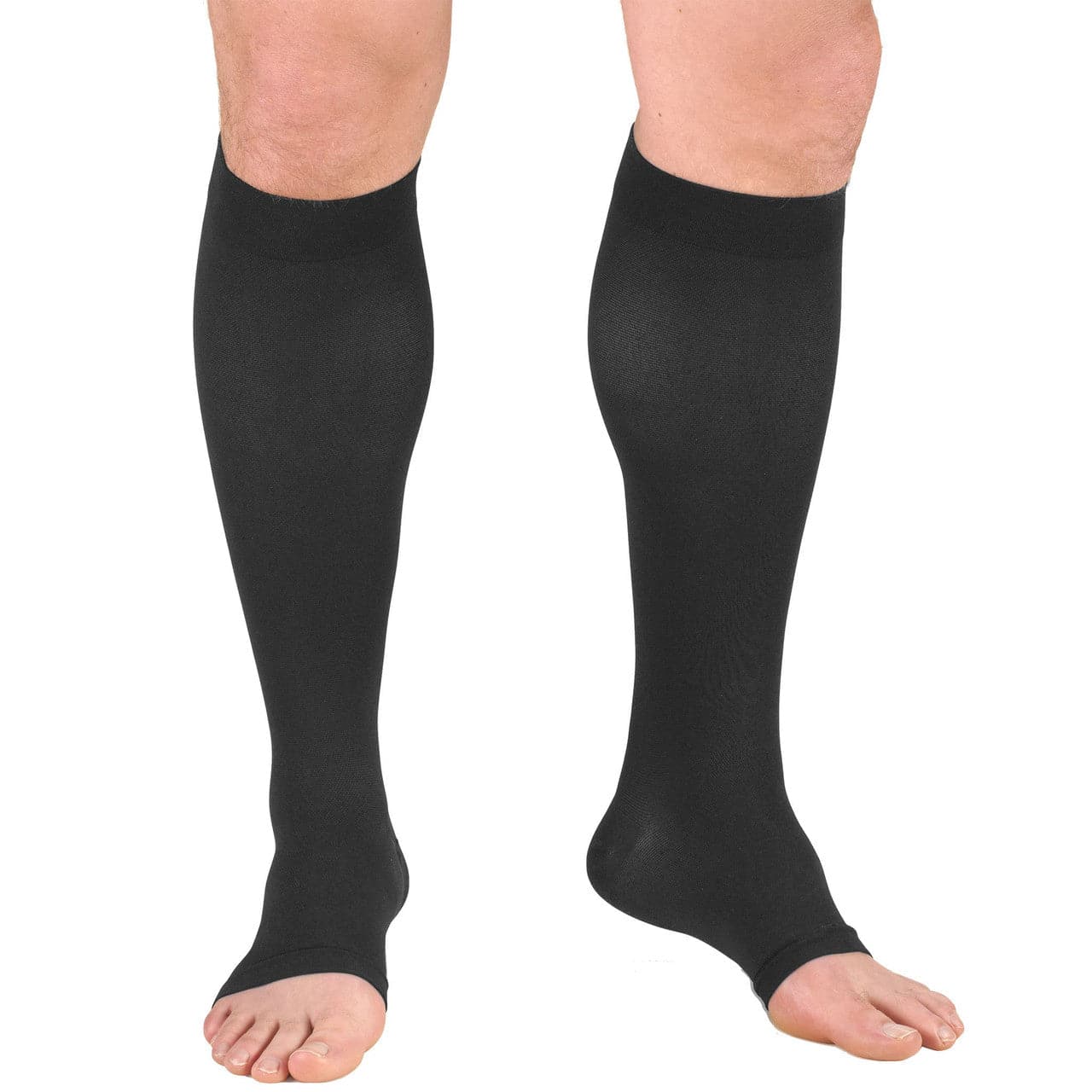 Airway Surgical Truform Compression Stockings Below Knee Open Toe Unisex 20-30 mmHg - One Pair