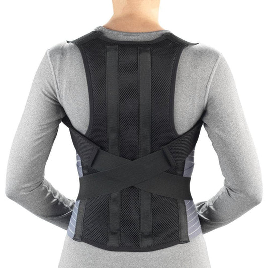 Airway Surgical OTC Comfort Posture Brace With Rigid Stays Black