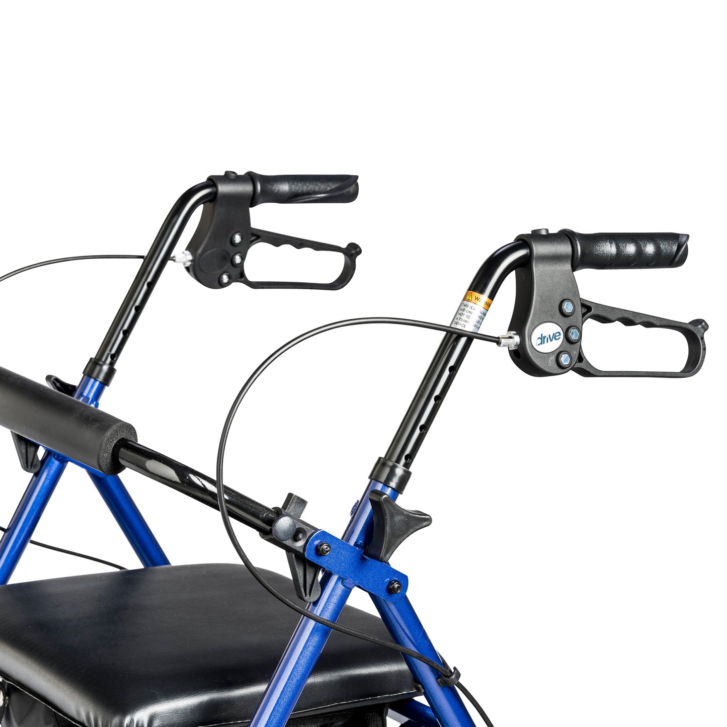 Aluminum Rollator with Fold Up and Removable Back Support and Padded Seat, Blue